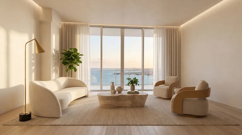 Inspiración para una sala en tonos naturales