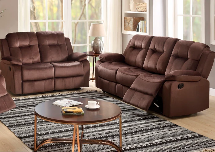 Sala Reclinable 2 Piezas - Color Chocolate