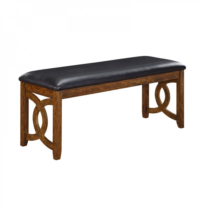 Mesa de Comedor Gia 60" con Sillas y Banca (Juego de 6) - Color Cafe