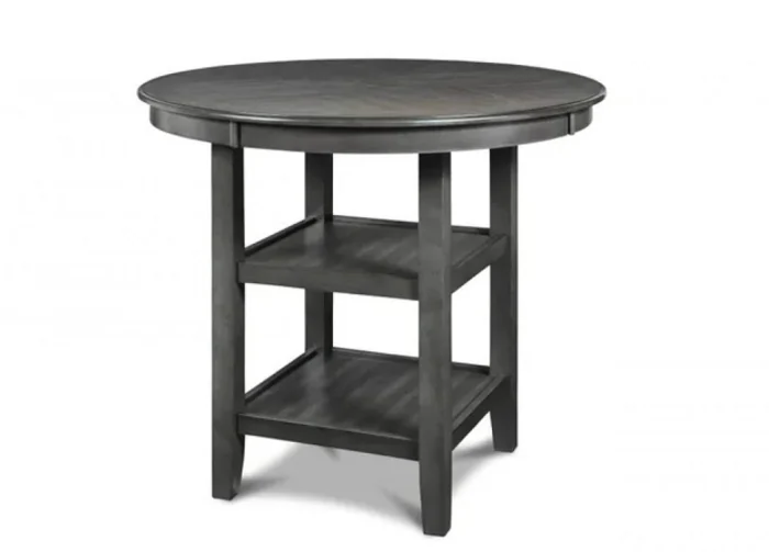 Mesa de Comedor Alta Redonda Gia 42" con 4 Sillas - Color Gris