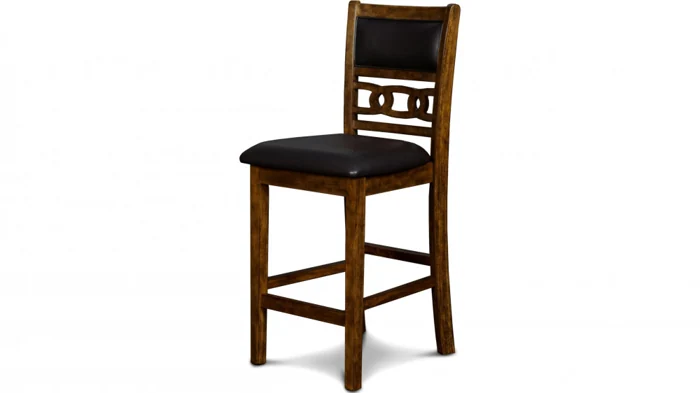 Mesa Alta con Estantes Gia 30" con 2 Sillas (Juego de 3) - Color Cafe