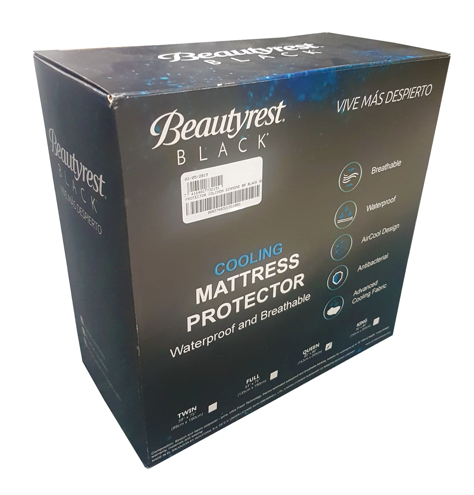 Protector de Colchón King Black Simmons Beautyrest