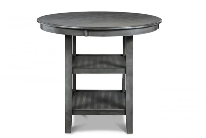 Mesa de Comedor Alta Redonda Gia 42" con 4 Sillas - Color Gris