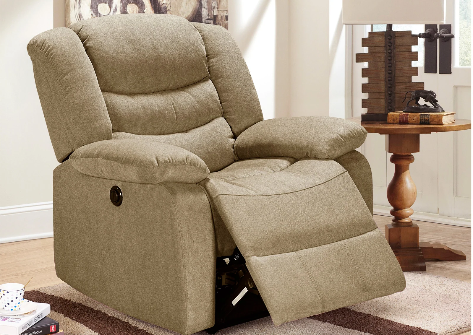 Sillón Reclinable Eléctrico - Color Taupe