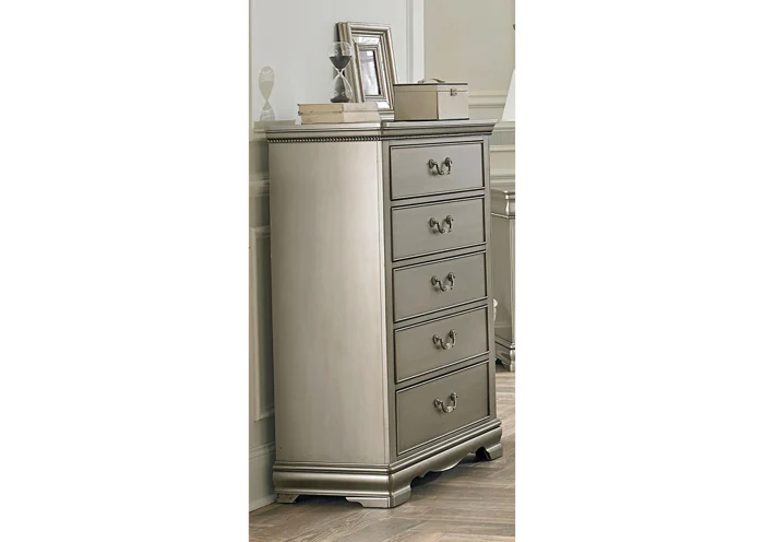 Gavetero Jessica de 5 gavetas - Silver
