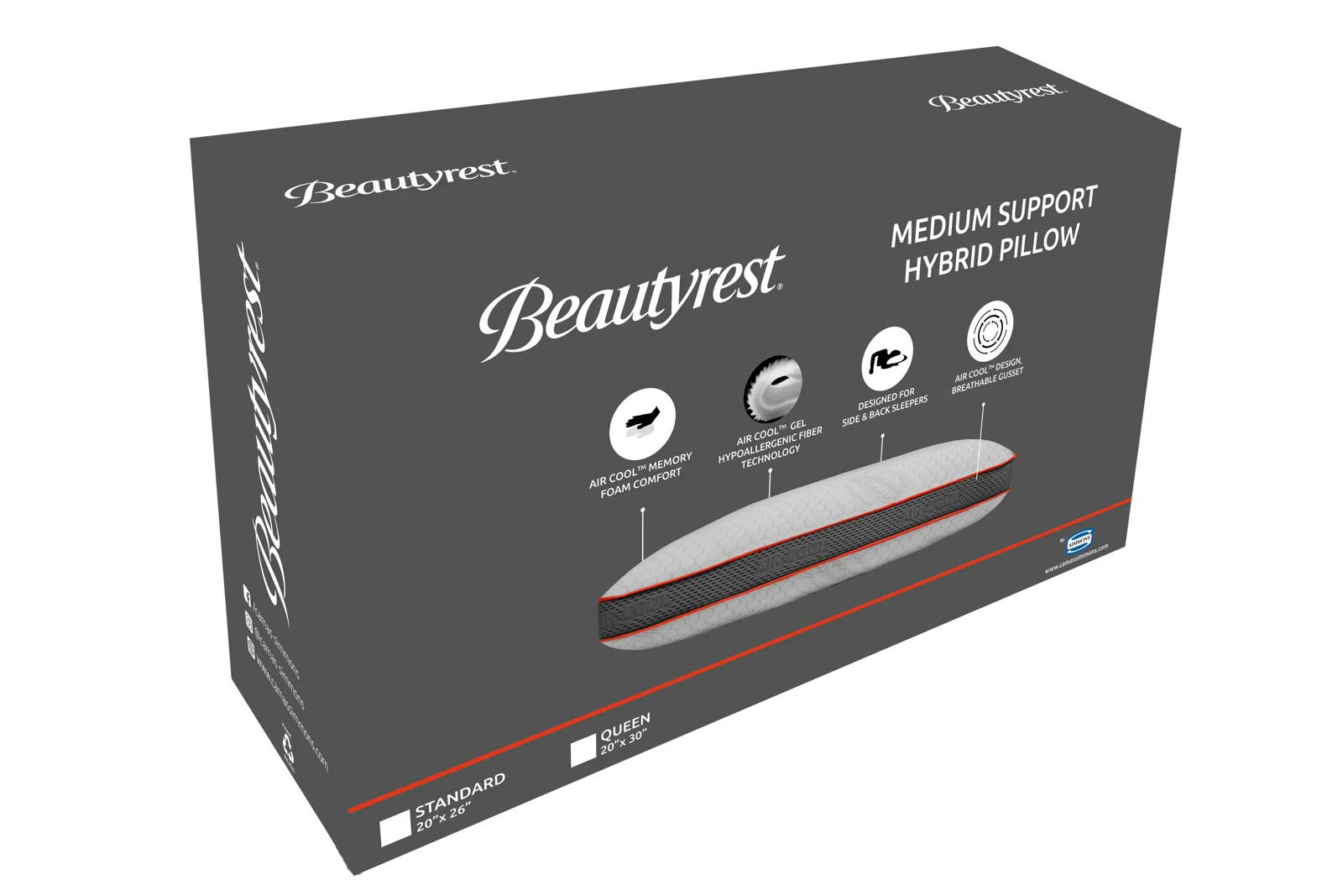 Almohada King Simmons Beautyrest - Medio