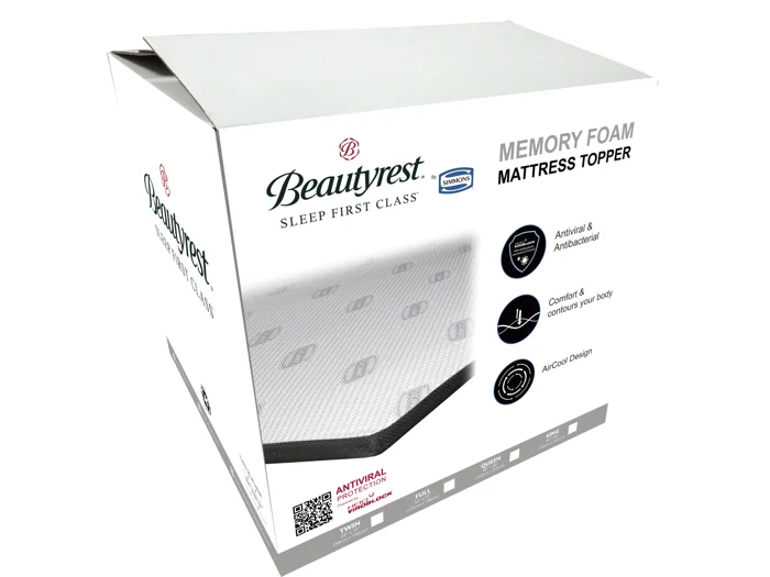 Mattress Topper Unipersonal Simmons Beautyrest Memory Foam
